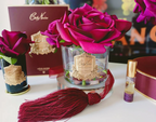 Five Rose Carmine Red - Clear Glass With Gold Rose Petal & Rose Oud. 2x5 Ml