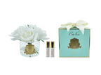 Five Rose Ivory - Clear Glass With Gold
