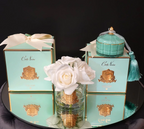 Five Rose Ivory - Clear Glass With Gold