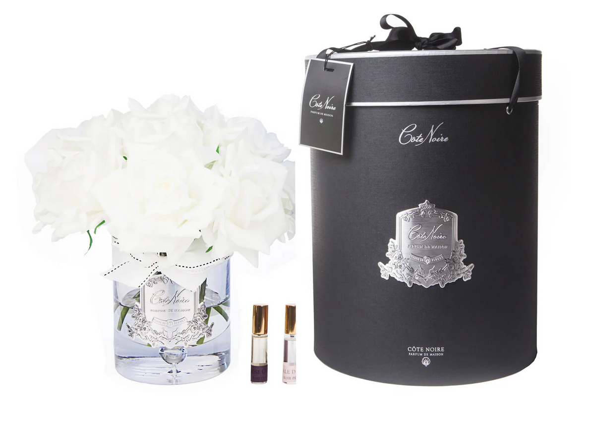 Grand Bouquet - White Clear & Silver Rose Petal & Rose Oud 2x10 Ml
