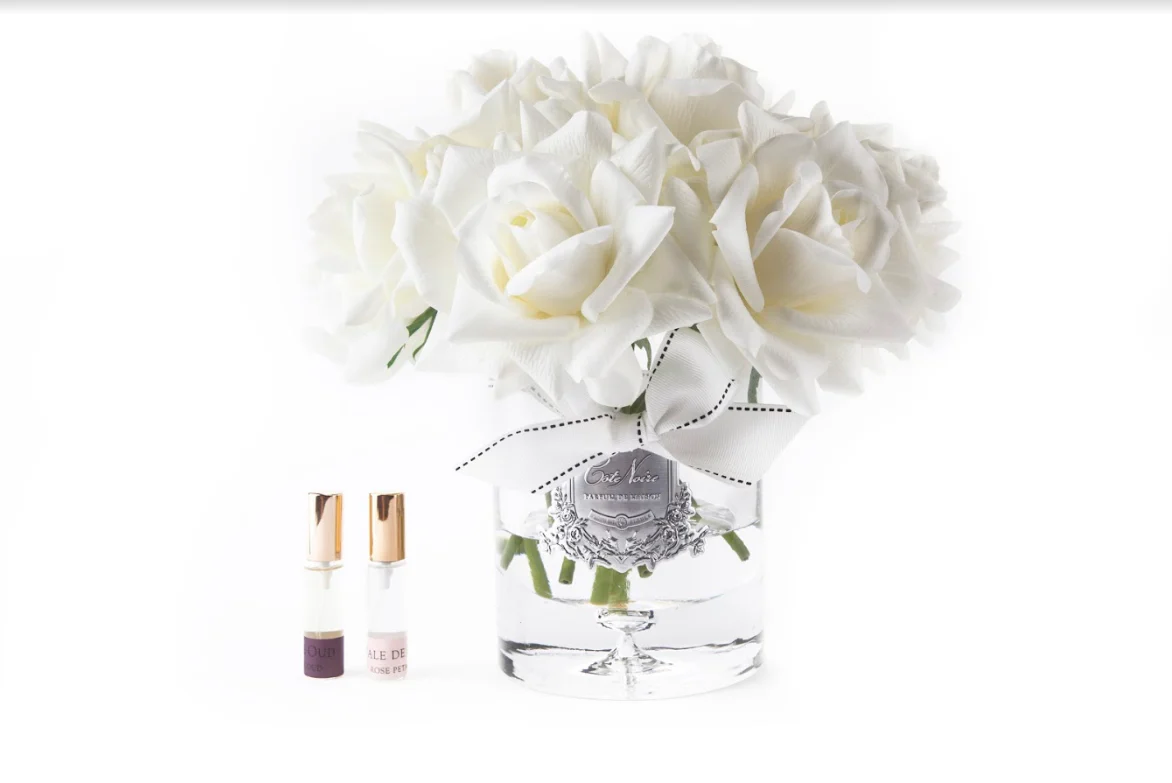 Grand Bouquet - White Clear & Silver Rose Petal & Rose Oud 2x10 Ml