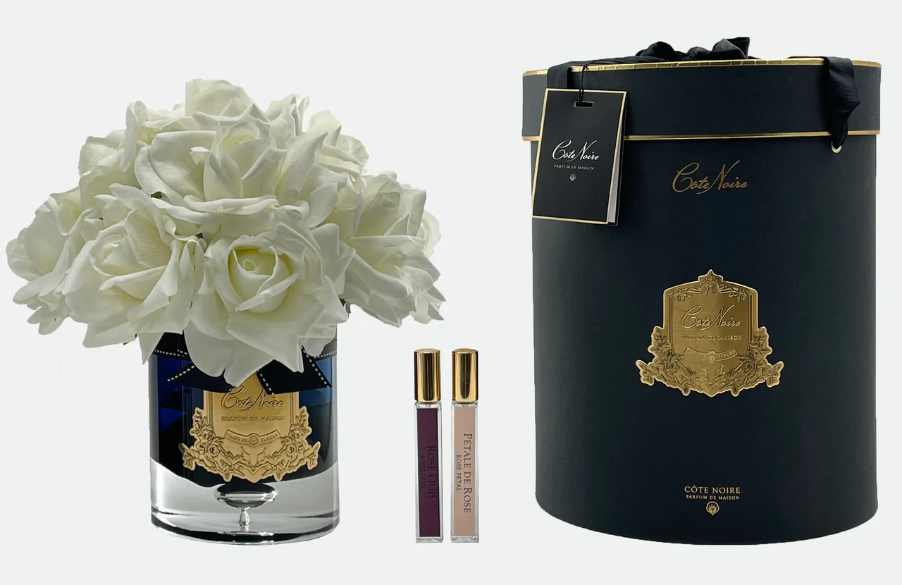 Grand Bouquet - White Black & Gold Rose Petal & Rose Oud 2x10 Ml