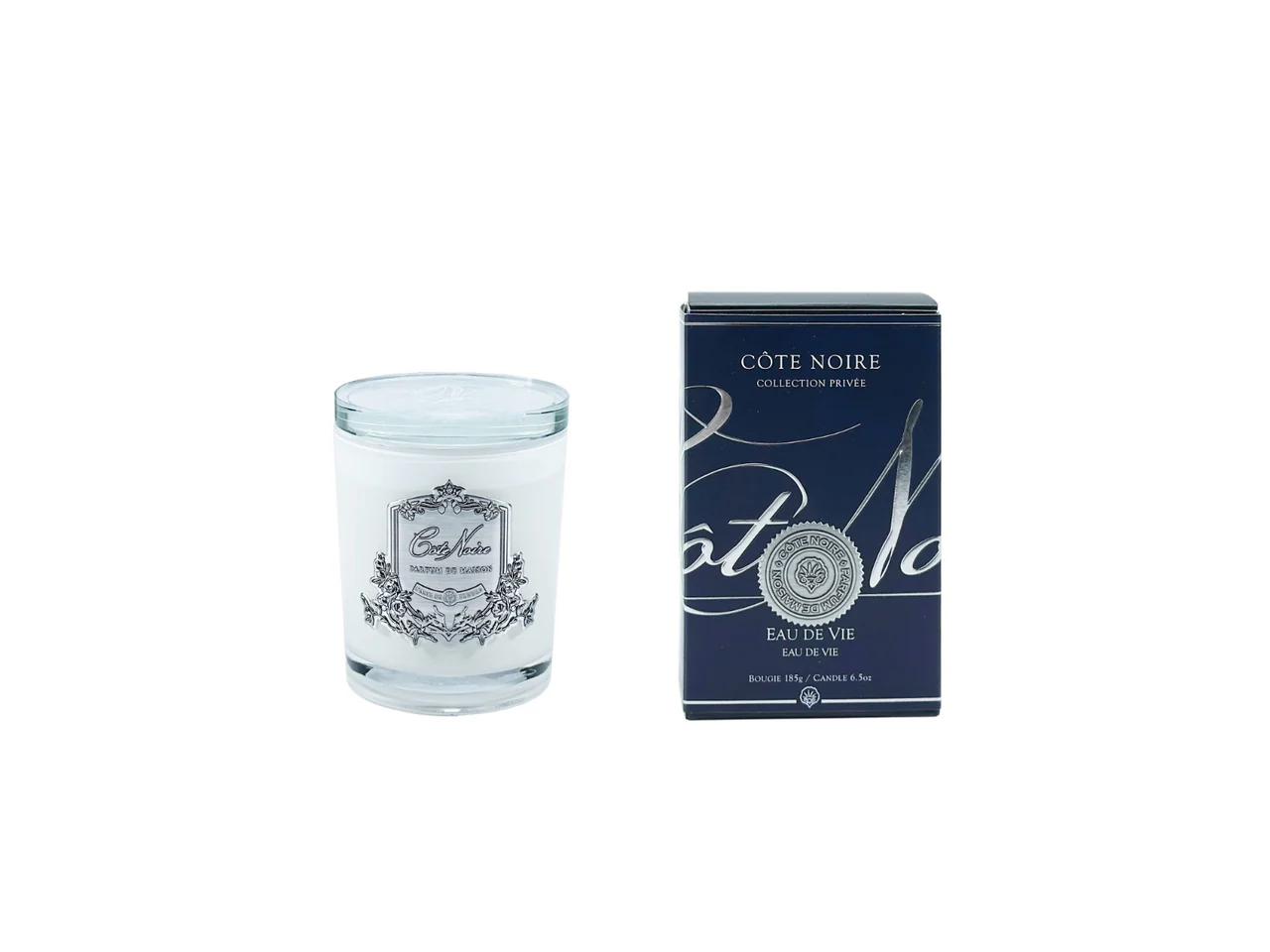 Eau De Vie - White & Silver Candle  185g