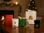 Christmas Green Herringbone Candle
