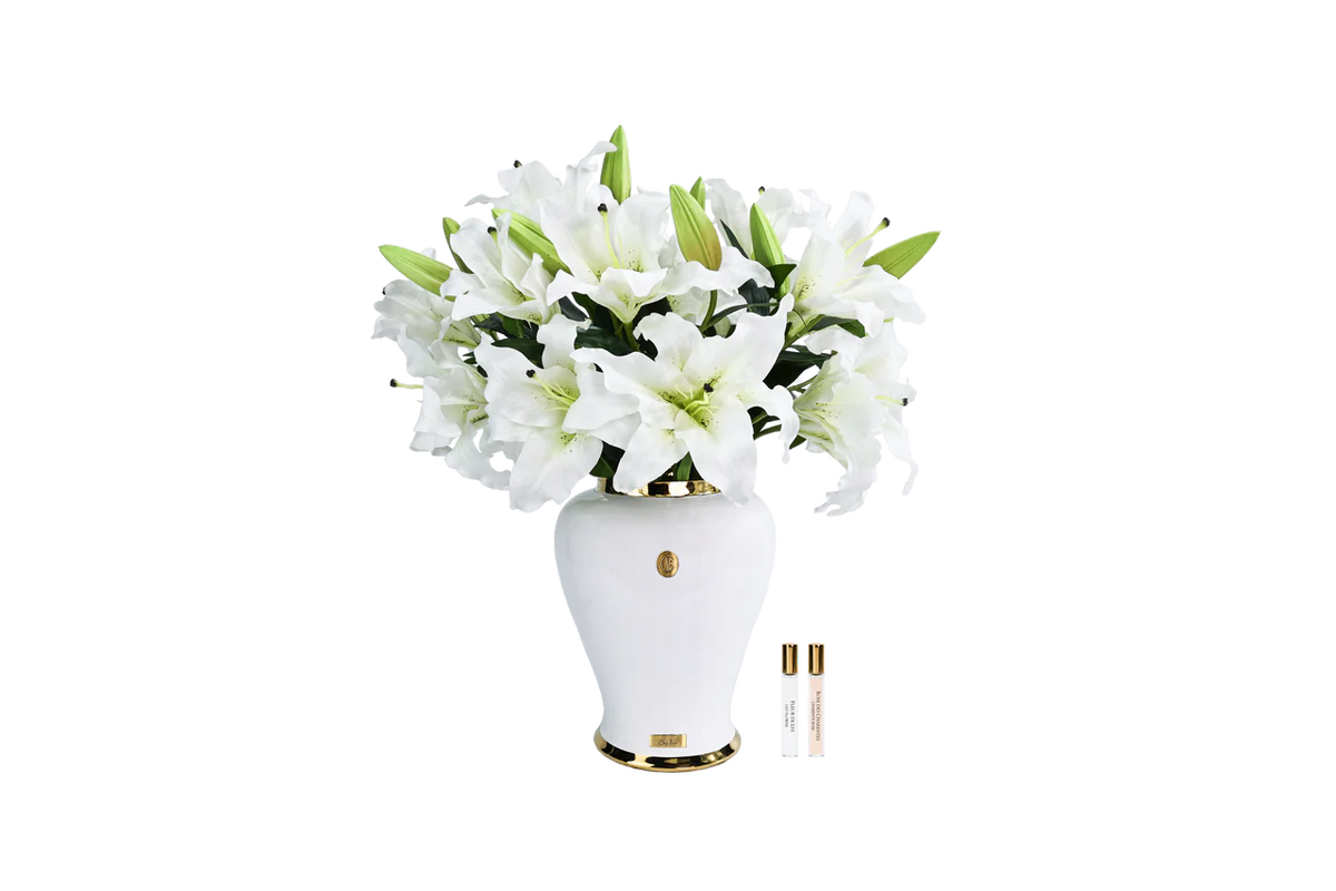 Imperal Liles-Ivory White/indigo