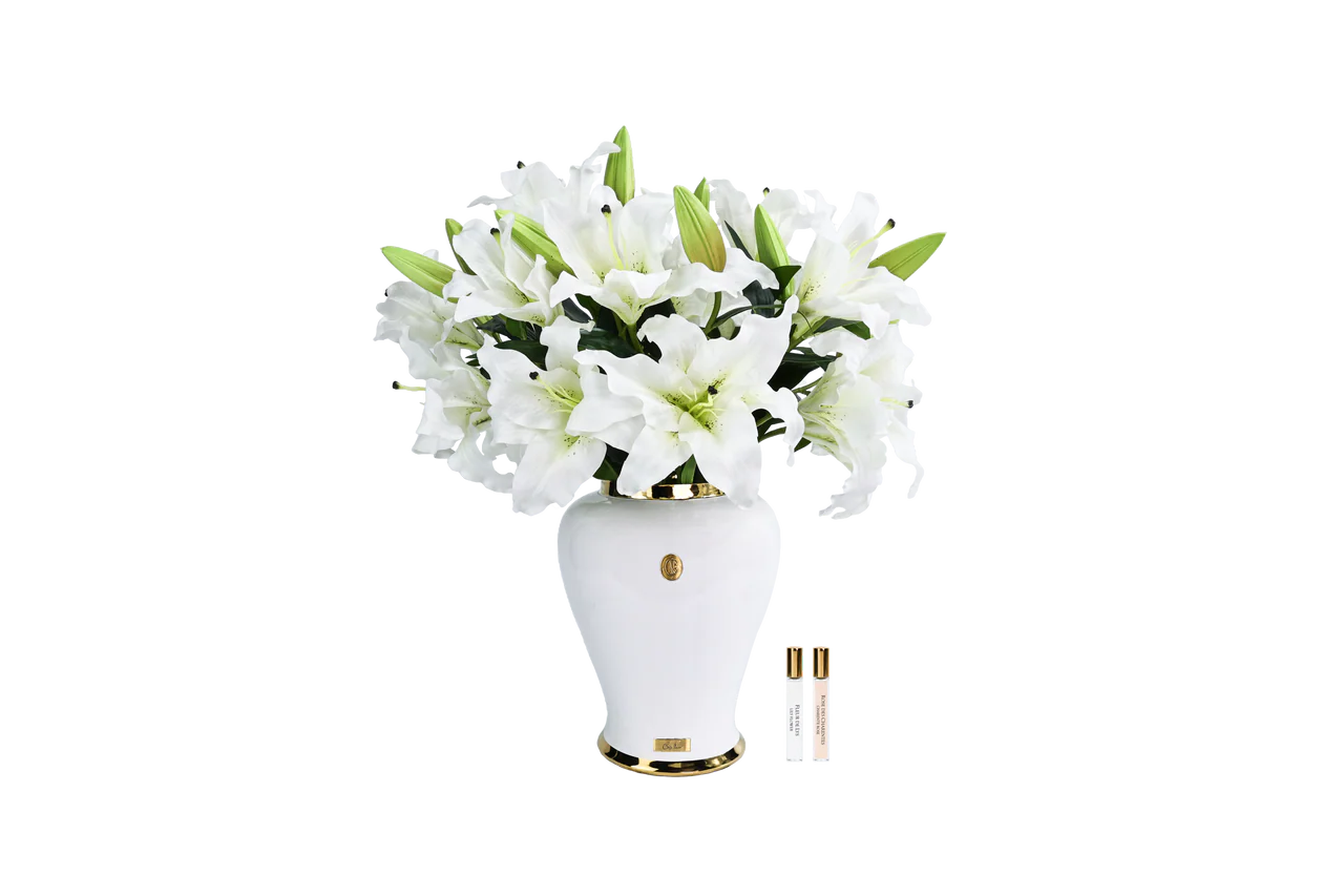 Imperal Liles-Ivory White/indigo