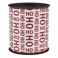 Satin Red Glitter Ribbon [ Ho Ho Ho White ]