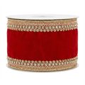 Velvet Gold Ribbon [ Jewel Side Trim - Red Ribbon ]