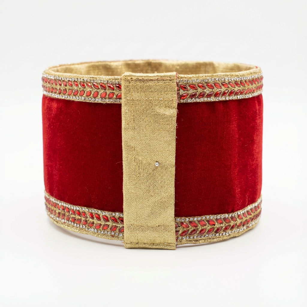 Velvet Red Crystal Ribbon [ Jewel Side Trim - Red ]
