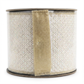 Metallic Dupion Iridescent Ribbon [ Jewel Macrame - Vanilla ]