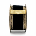 Velvet Black Crystal Ribbon [ Jewel Side Trim - Black Gold ]