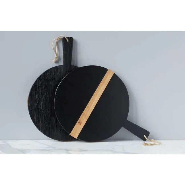 Tabla Redonda Mod para Charcutería – Negro, Chica