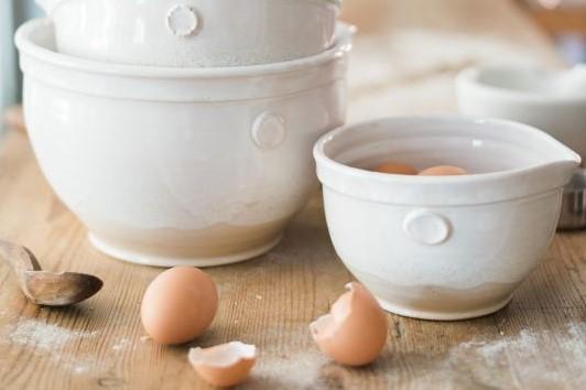 Handmade Mixing Bowl – White, Large