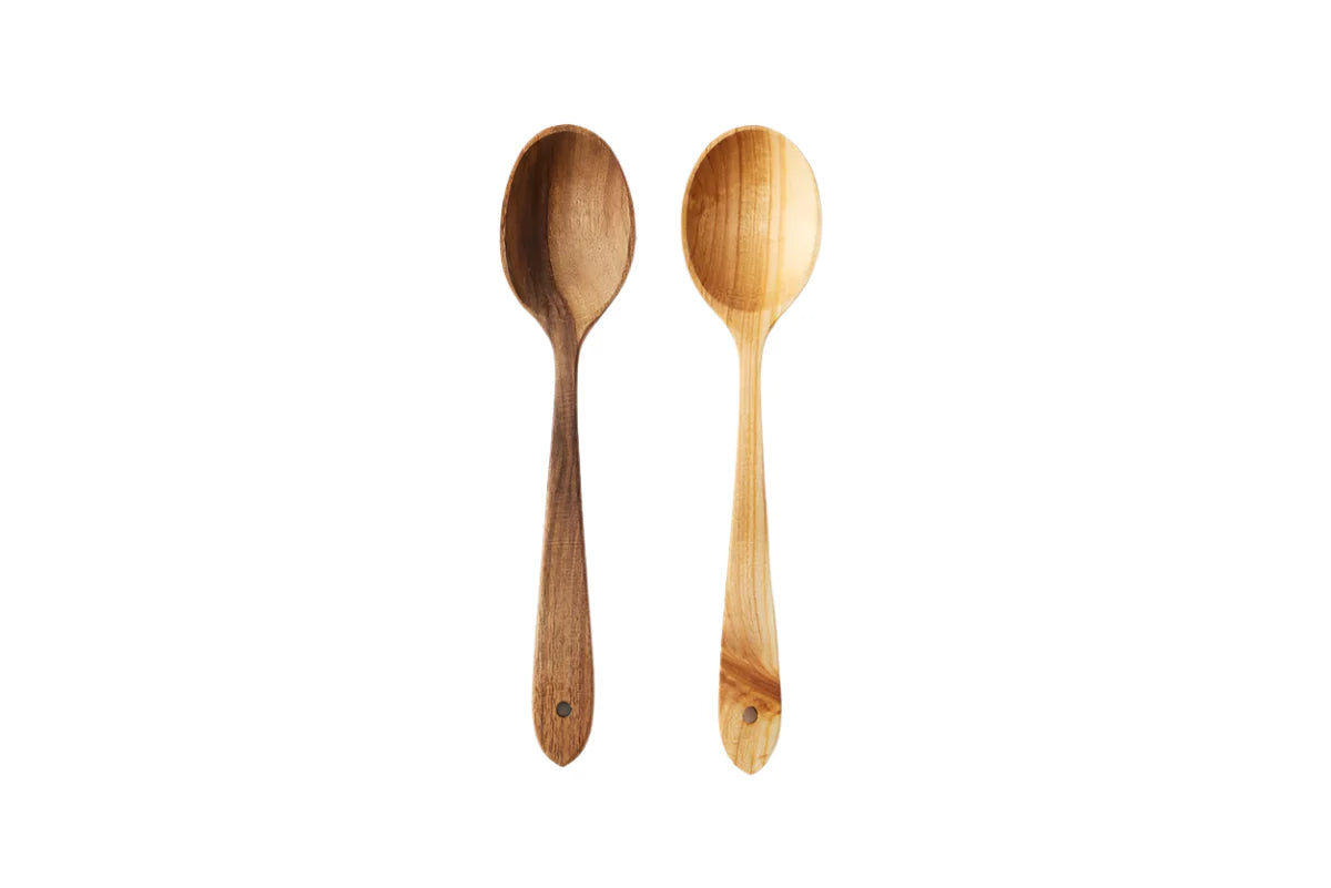 Set de 2 Cucharas para Servir Euro de Madera de Fruta