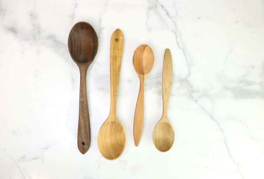 Set de 2 Cucharas para Servir Euro de Madera de Fruta