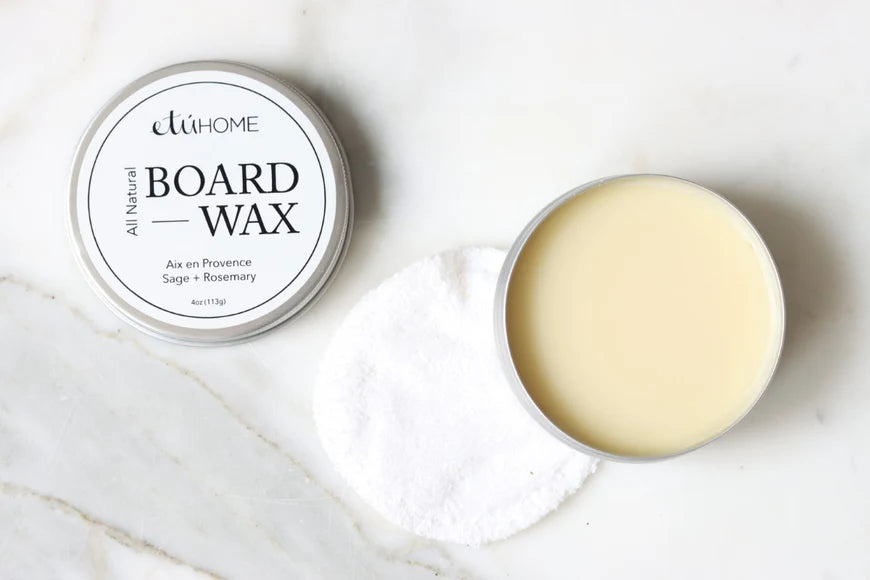 Wood Board Wax – Beeswax and Coconut Oil, Rosemary and Sage