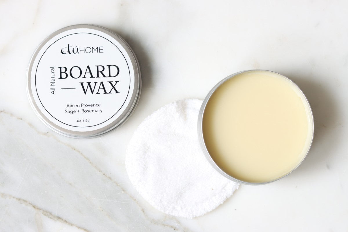 Wood Board Wax – Beeswax and Coconut Oil, Rosemary and Sage