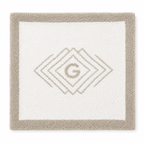 Tapete de Baño Egoist Border Monogram – Fog (60 × 60 cm)