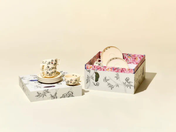 Set De Tazas De Ceramica Bichos