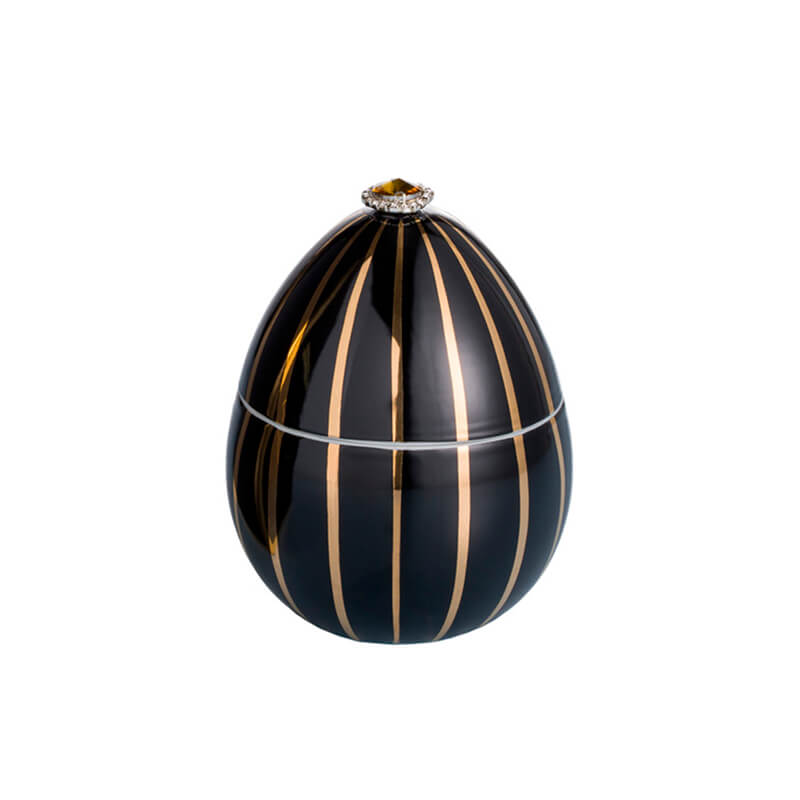 Bois De Roussie Gold With Lines Black Candle 200 G