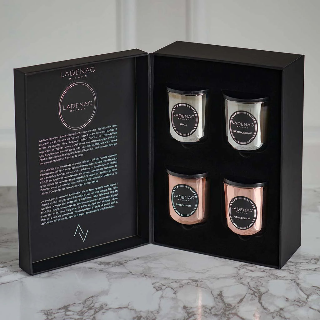 Ganja/aromatic Lounge/fleurs De Fruit/eau De Cypress Candle Gift Box 75 GX4