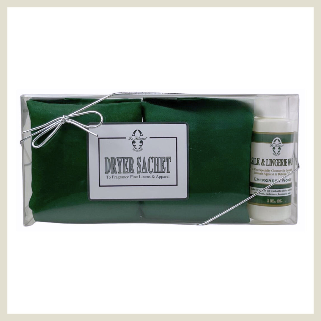 LE BLANC Dryer Sachet Double Pack – Evergreen Woods, 2 oz