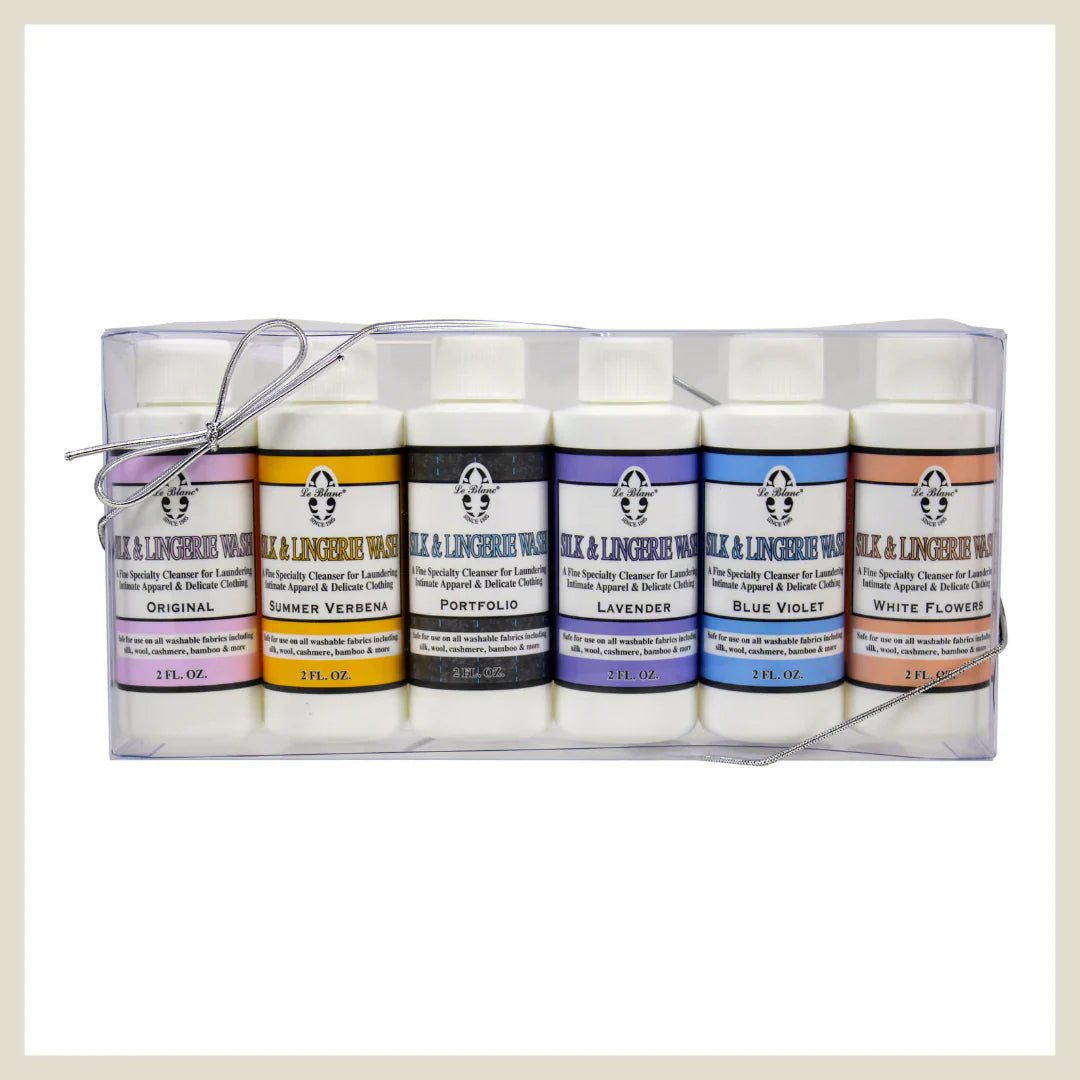 Set de 6 Detergentes para seda y lencería LE BLANC – Aromas Surtidos, 2 oz
