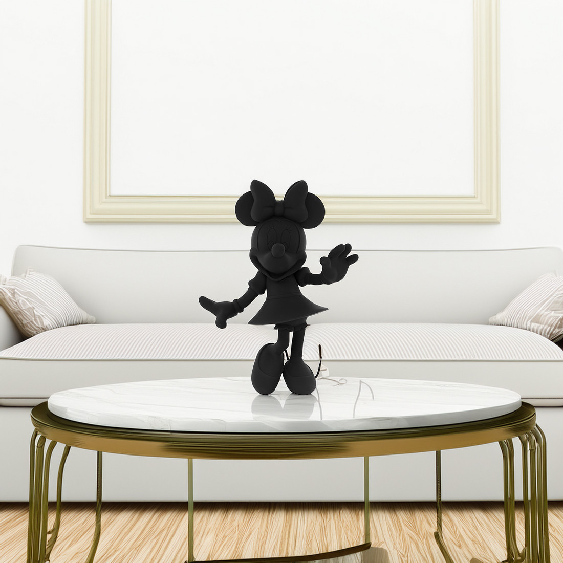 Black Minnie Welcome Matt Small - 30 Cm