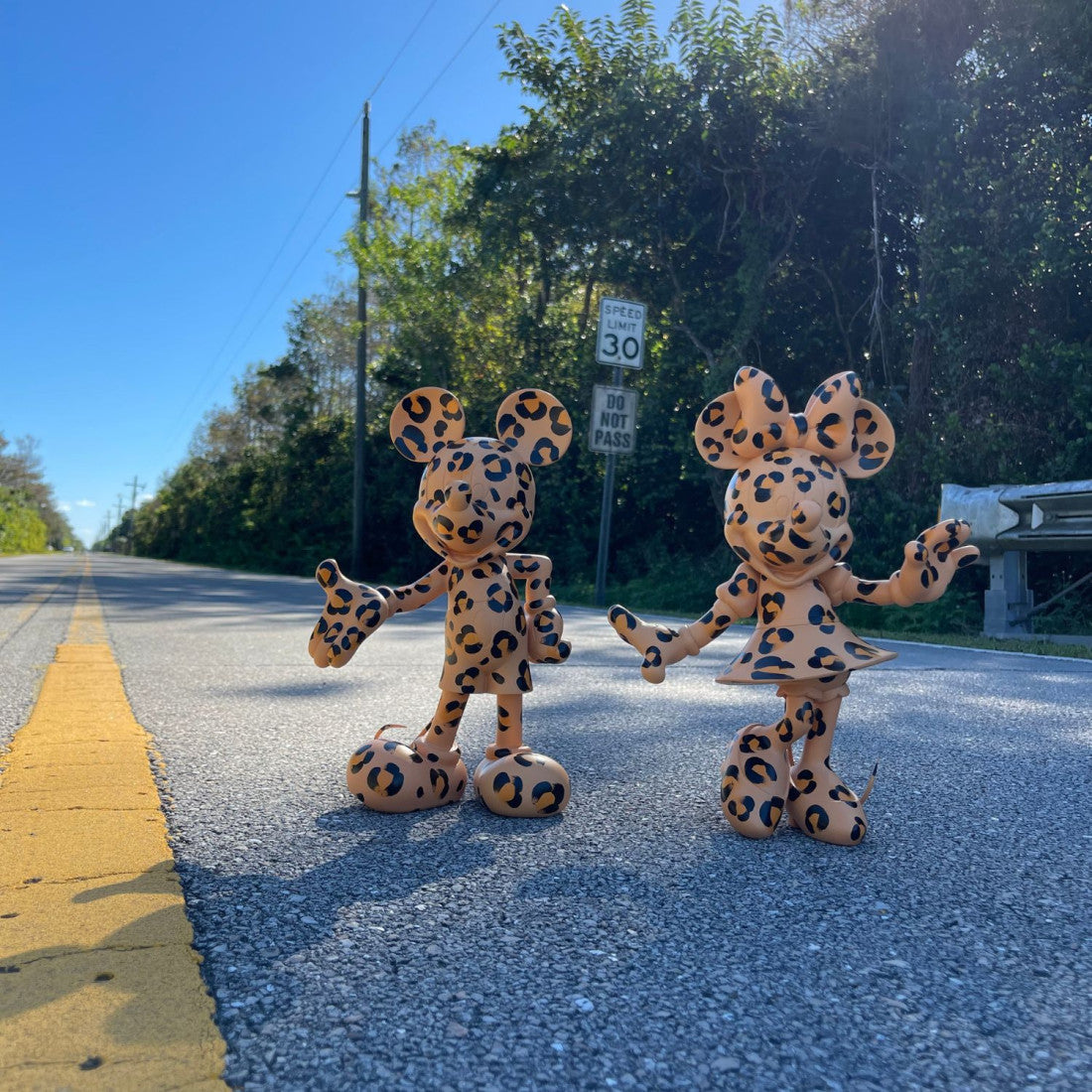 Leopard Mickey Welcome Small - 30 Cm