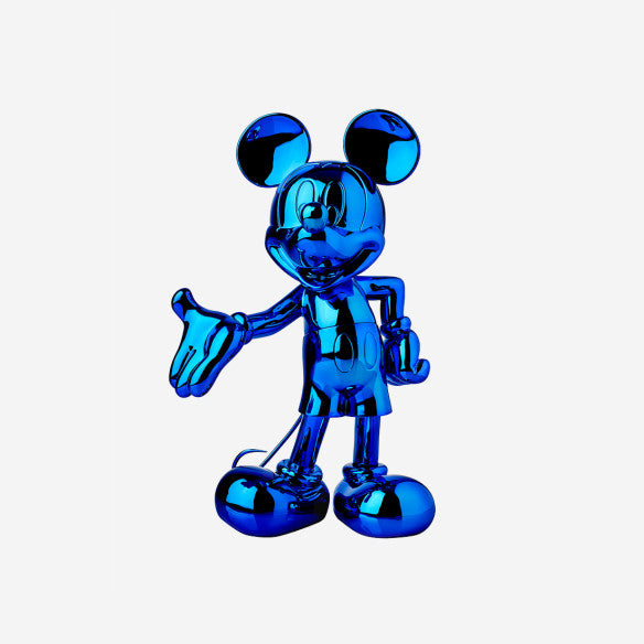 Chromed Blue Mickey Welcome Small - 30 Cm