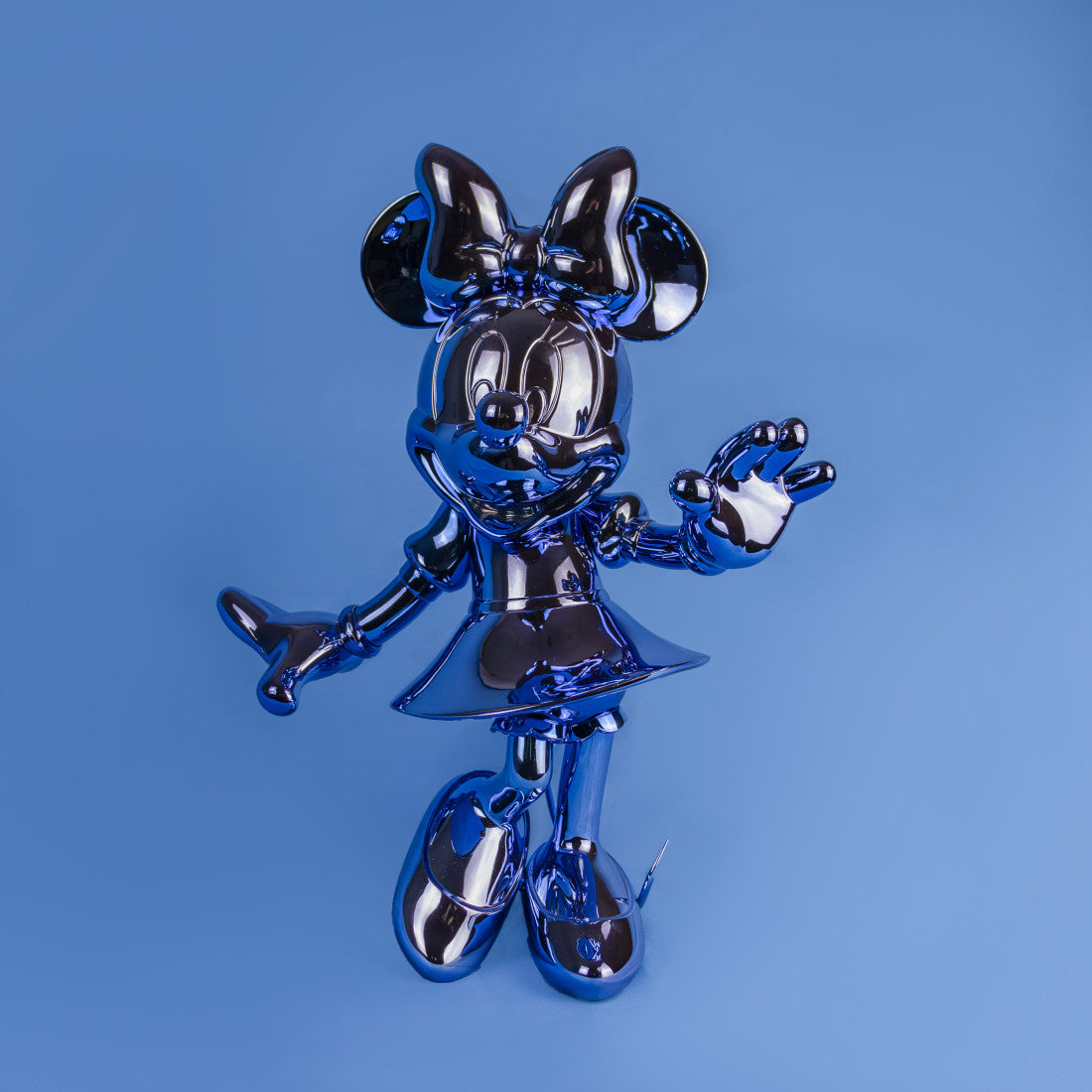 Chromed Blue Minnie Welcome Small - 30 Cm