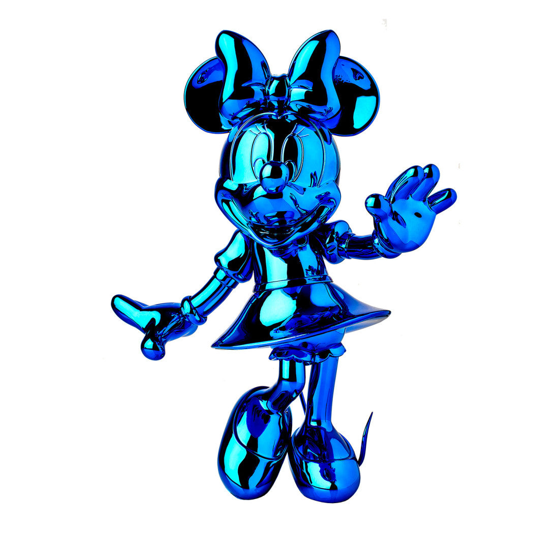 Chromed Blue Minnie Welcome Small - 30 Cm