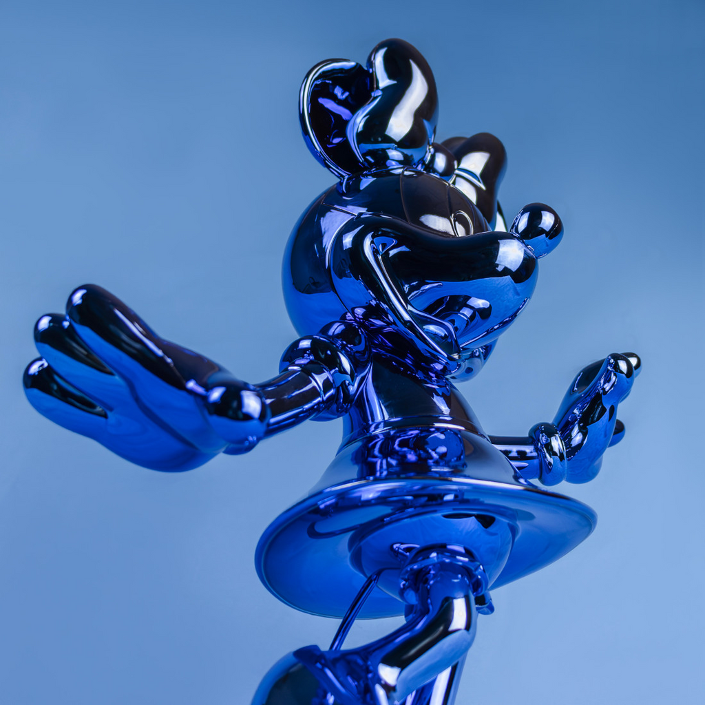 Chromed Blue Minnie Welcome Small - 30 Cm