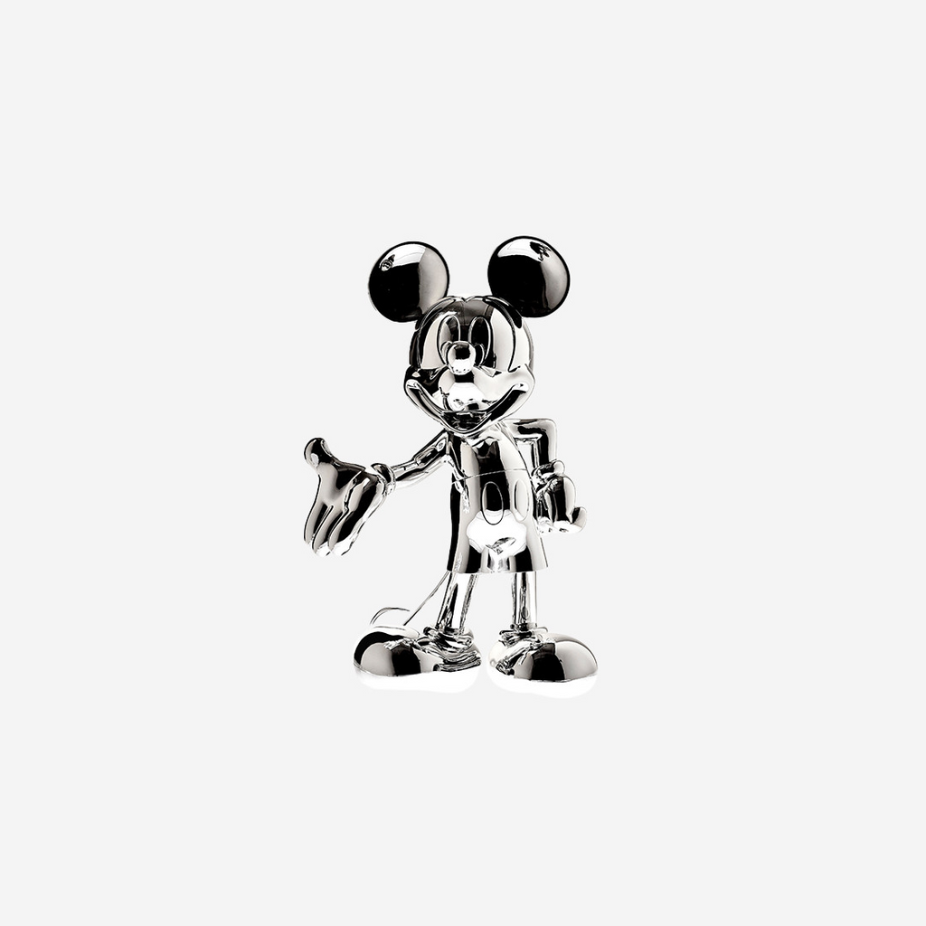 Chromed Silver Mickey Welcome Small - 30 Cm