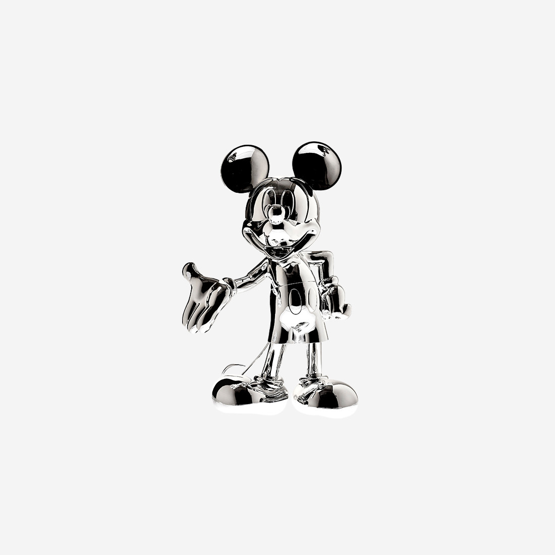 Chromed Silver Mickey Welcome Small - 30 Cm