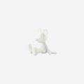 Matt White Sitting Mickey Extra Small - 12 Cm