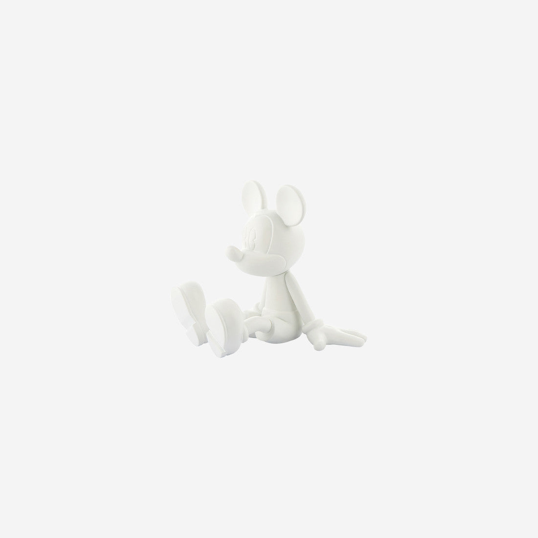 Matt White Sitting Mickey Extra Small - 12 Cm