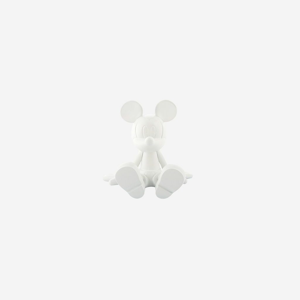 Matt White Sitting Mickey Extra Small - 12 Cm