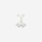 Matt White Sitting Mickey Extra Small - 12 Cm