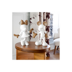 White Minnie Welcome Wood Small - 30 Cm