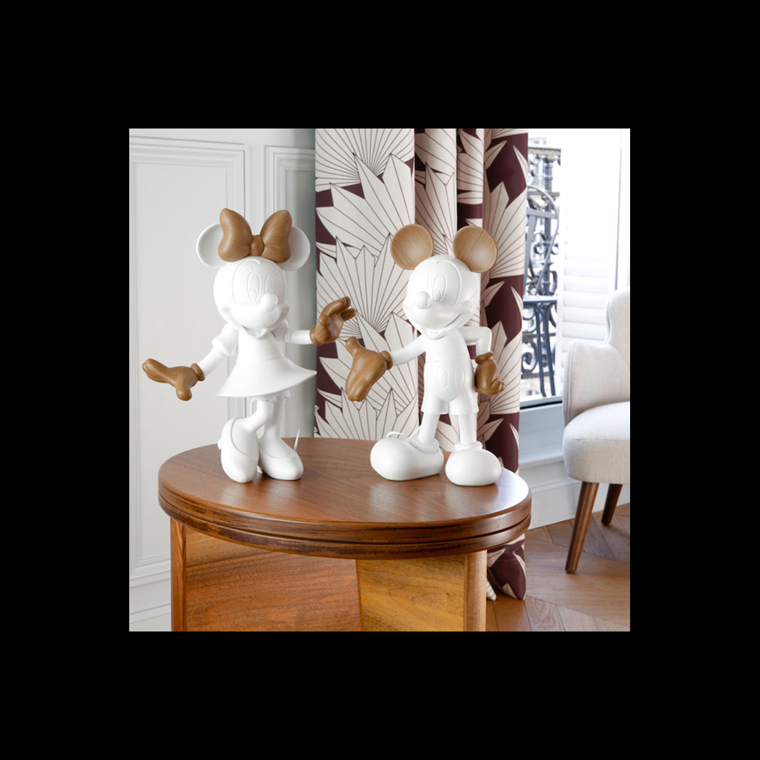 White Minnie Welcome Wood Small - 30 Cm