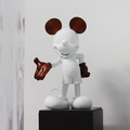 White Mickey Welcome Wood Small - 30 Cm