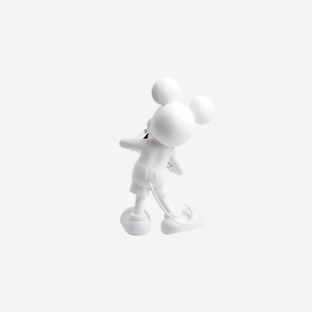 White With Silver Heart Mickey With Love Small - 30 Cm