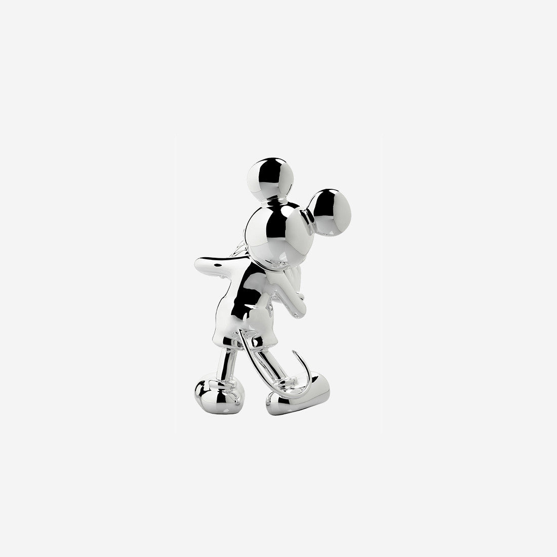 Chromed Silver Mickey With Love Extra Small - 13 Cm