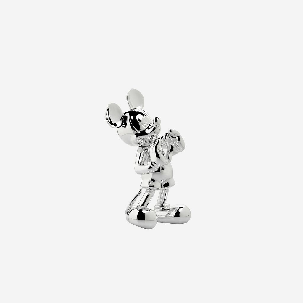 Chromed Silver Mickey With Love Extra Small - 13 Cm
