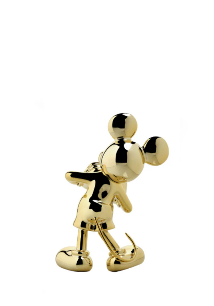 Chromed Gold Mickey With Love  Extra Small - 13 Cm
