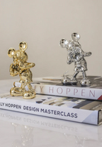 Chromed Gold Mickey With Love Extra Small - 13 Cm