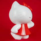 White With Red Hello Kitty Dress Small - 28 Cm