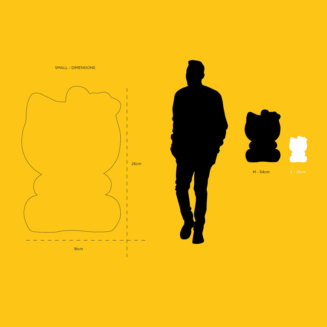 White With Red Hello Kitty Apple Small - 28 Cm