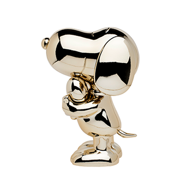Chromed Gold Snoopy Heart Small - 27 Cm
